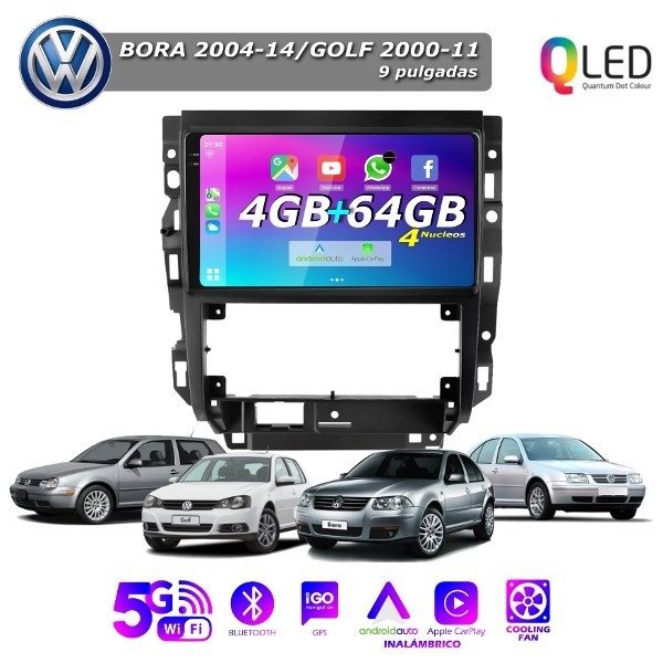 Producto - MULTIMEDIA VOLKSWAGEN BORA 2004/14+  - 9" CON CAR PLAY Y ANDROID AUTO