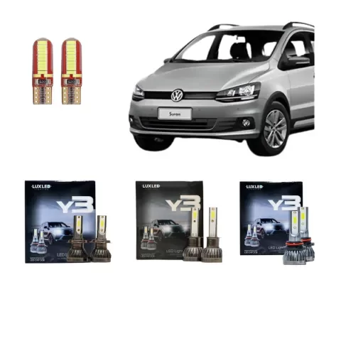 Producto - Kit Cree Led Y3 Luz Baja Alta Y Antiniebla Volkswagen Suran