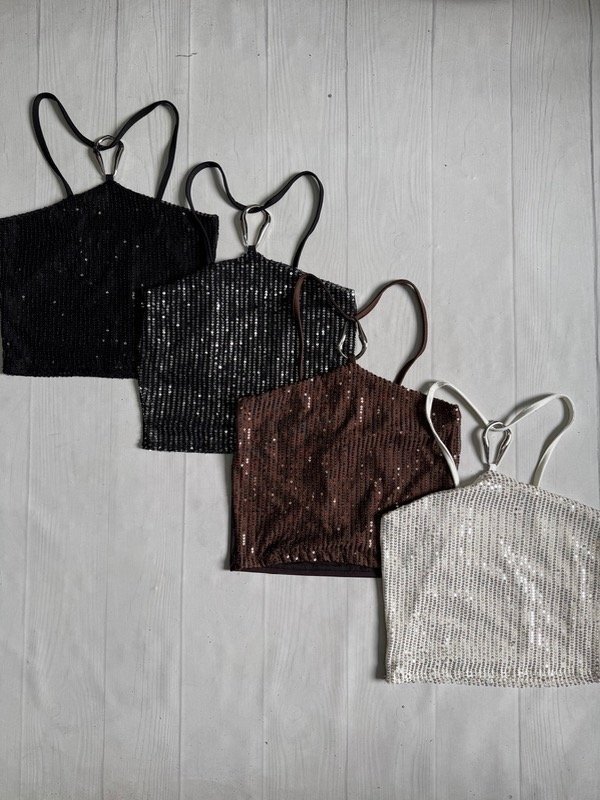 Producto - [5622] Top chocker ''Nube'' lentejuelas ''Dior''