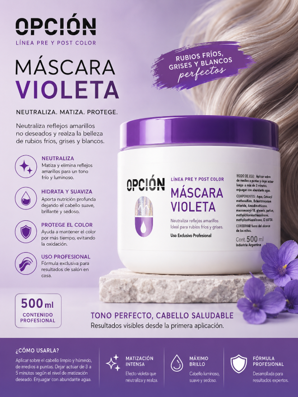 Producto - Opción máscara matizadora violeta 300/500ml