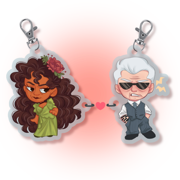 Producto - Llavero para compartir Hades y Perséfone - Hadestown