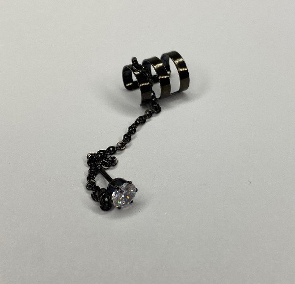 Producto - Bidu con piedra engarzada negro