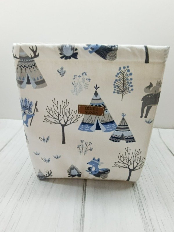 Producto - CONTENEDOR CUBO ORGANIZADOR OSO SWETER AZUL