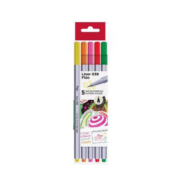 Producto - MICROFIBRA FILGO LINER 038 0.4MM X 5 FLUO