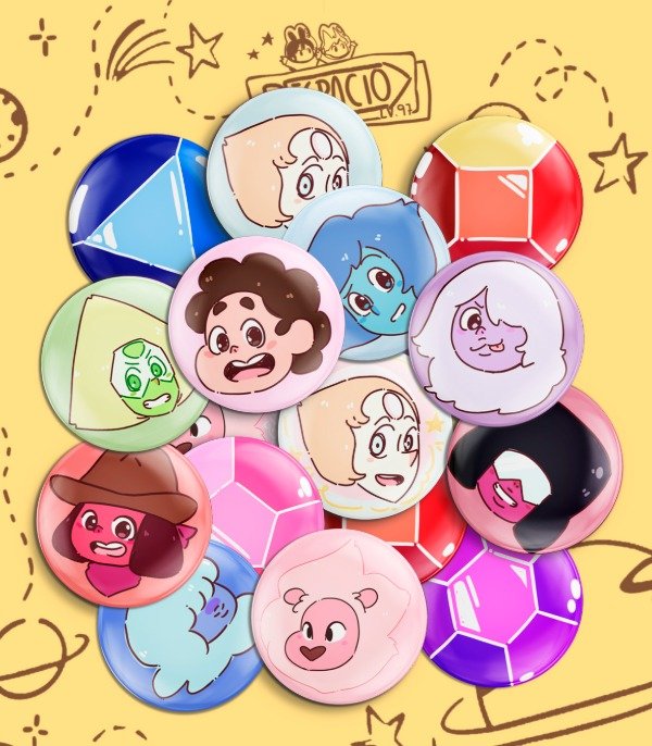 Producto - Pines Personajes Y Gemas // Steven Universe