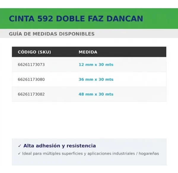 Producto - CINTA DOBLE FAZ PAPEL 36x30 Cm Doble A - 4