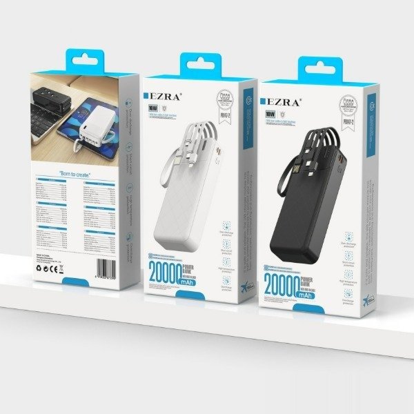 Producto - Cargador Portátil Ezra de 10W 20000mAh Salida USB-TPC-IOS-V8 PB147-2.