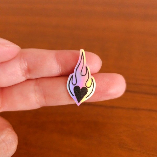 Producto - 2.5CM TORNASOLADO UV CORAZON FUEGO