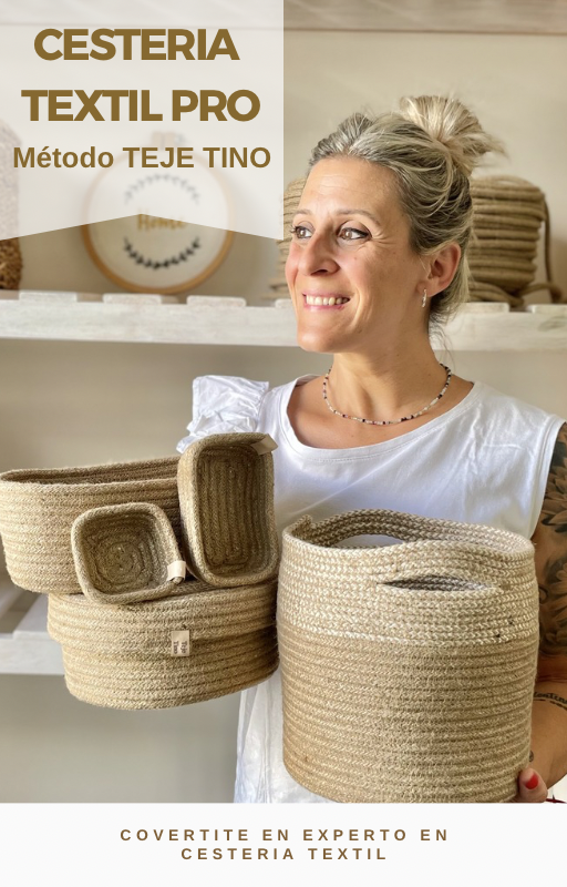 Producto - CURSO COMPLETO - CESTERÍA TEXTIL PRO el MÉTODO TEJE TINO