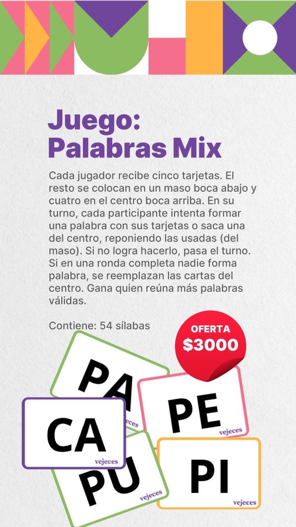 Producto - Palabras mix