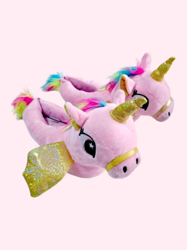 Producto - Pantuflas color rosa Unicornio Phi Phi Talle 33/34