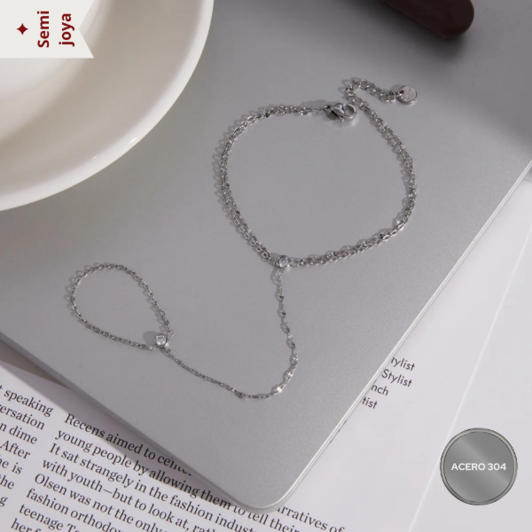 Producto - Pulsera + anillo Odalis Silver - 0