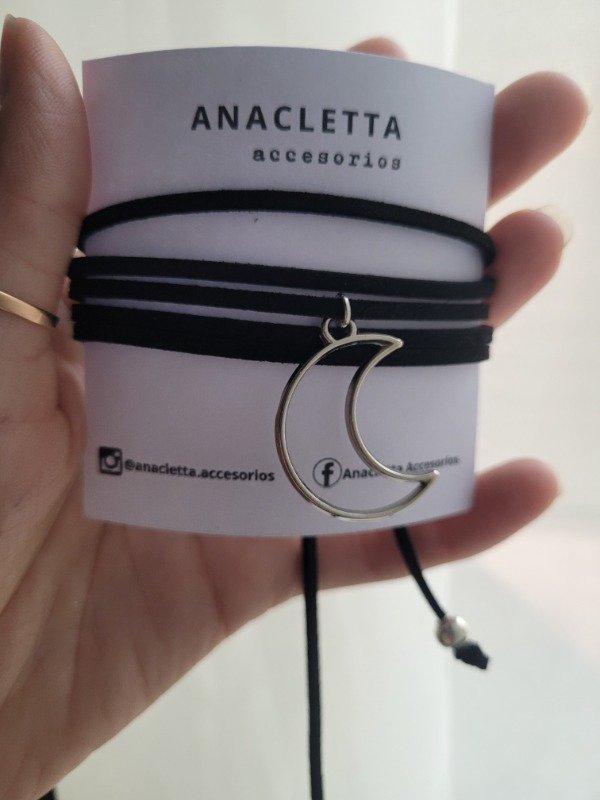 Producto - Choker largo con media luna - bijou