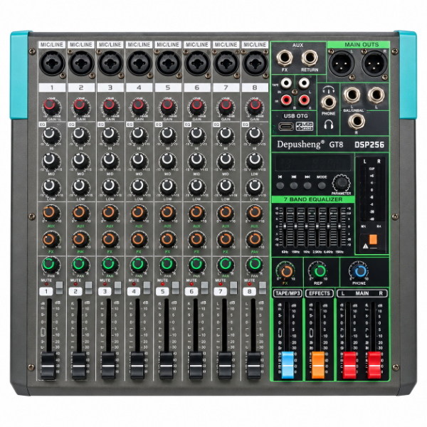 Producto - CONSOLA POTENCIADA DEPUSHENG GT8 DE 900W - 0
