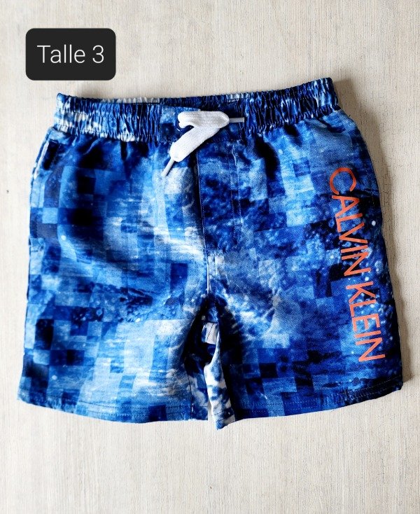 Traje de baño calvin klein talle 3 azul
