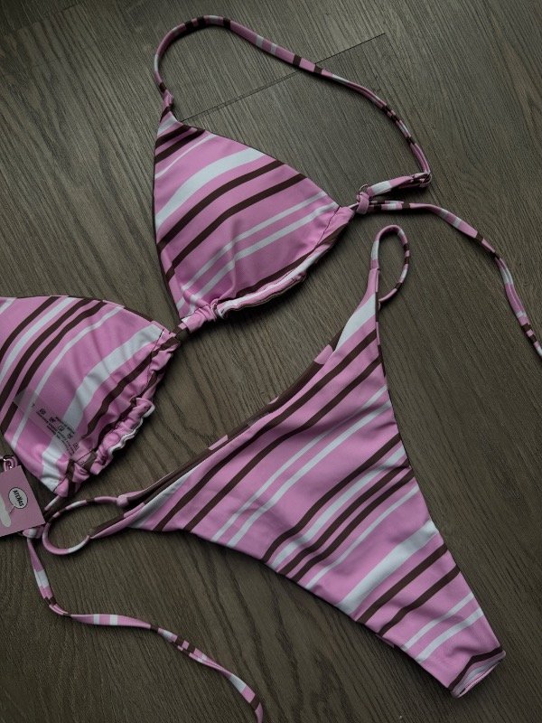 Producto - Bikini Polonia chocolate y rosa - 2