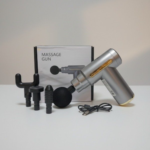 Producto - PISTOLA MASAJEADORA INCLUYE 4 CABEZALES 13.5X13.5CM COLORES SURTIDOS