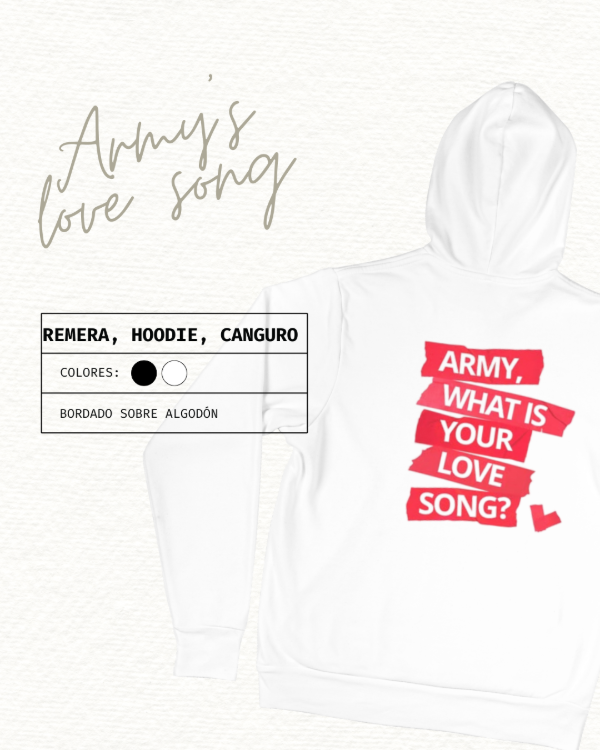 Producto - Army's Love song [Remera/Canguro/Hoodie]
