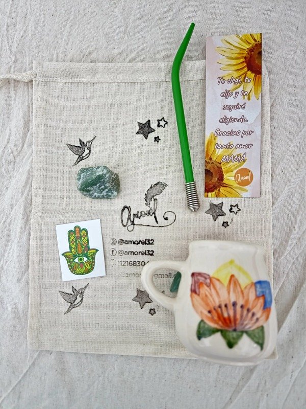Producto - Kit Mate Flor de Loto y Llama Trina Amorél