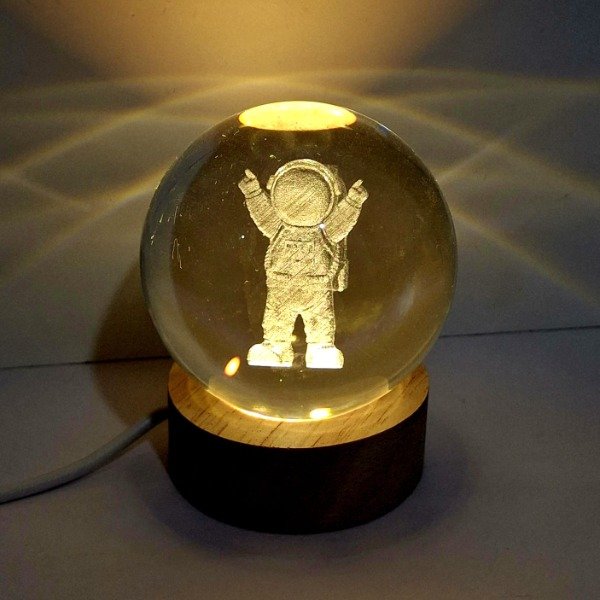 Producto - Velador Esfera Cristal Astronauta