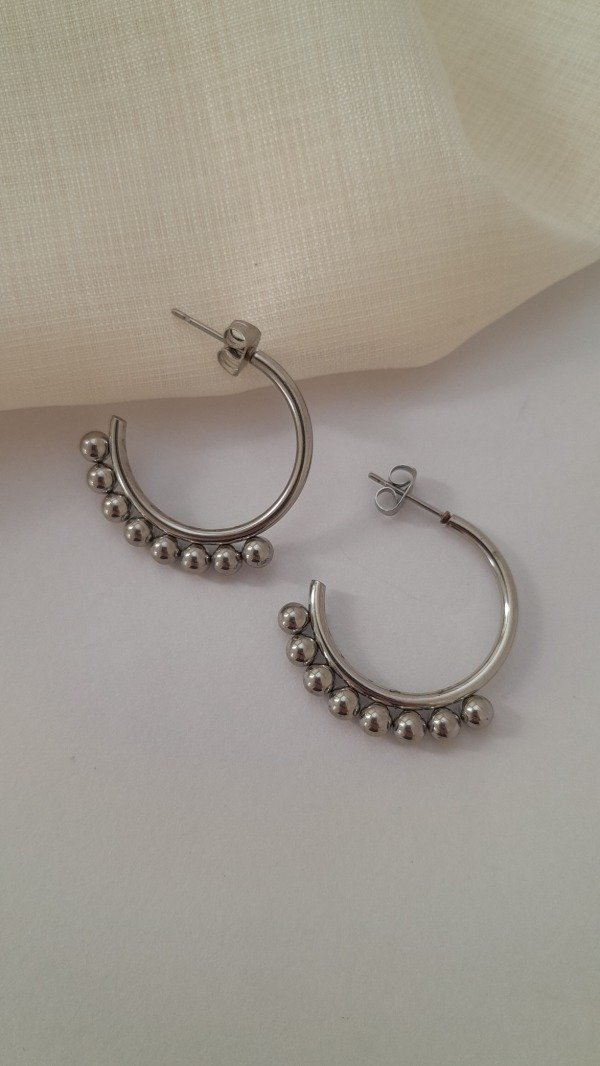 Producto - Aros Semi Argollas Bolitas