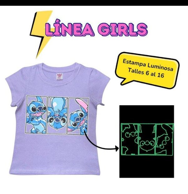 Producto - Remeras niña Stitch y Kitty