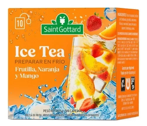 Producto - ICED TE FRUTILLA, NARANJA Y MANGO - SAINT GOTTARD