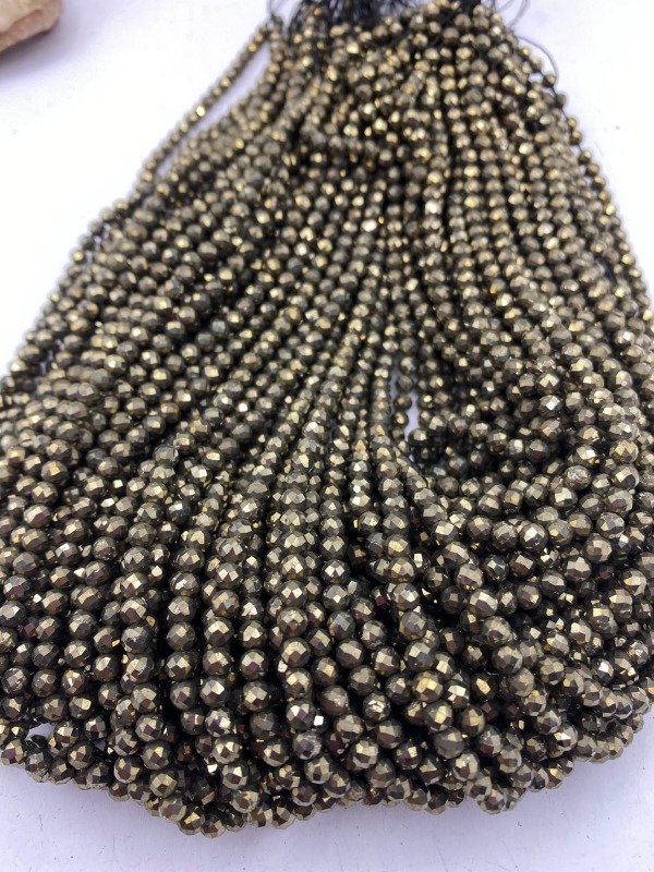 Producto - Tiras de Pirita Facetada 4MM