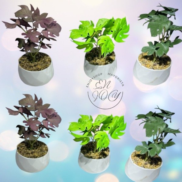 Producto - PLANTA ARTIFICIAL MACETA REDONDO DECORACION