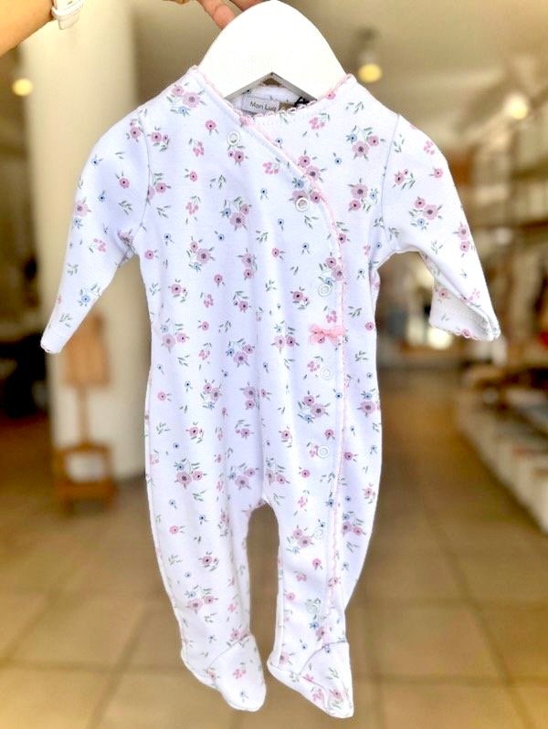 Producto - Enterito Jersey Flores  con Picot Bordado y Moñito