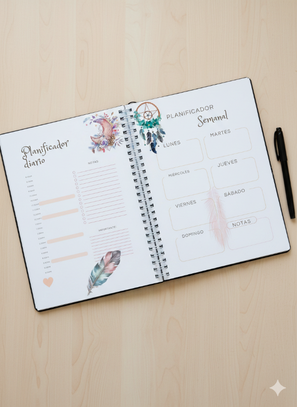 Producto - Planificador de Viaje Boho (PDF Imprimible): Tu Sistema de Gestión de Aventuras - 1