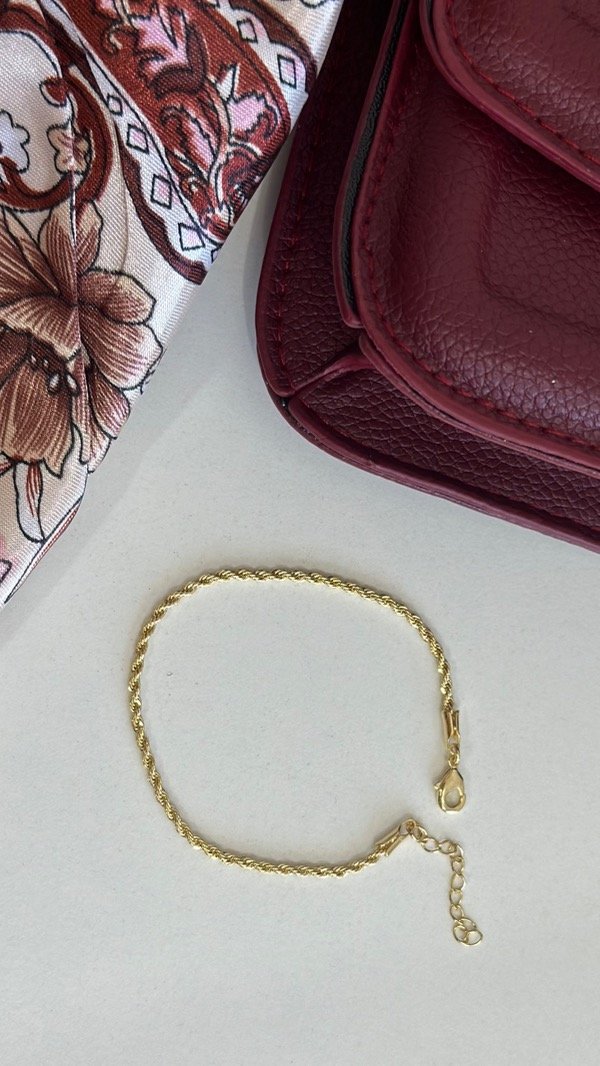 Producto - Pulsera soga laminada en oro 18k