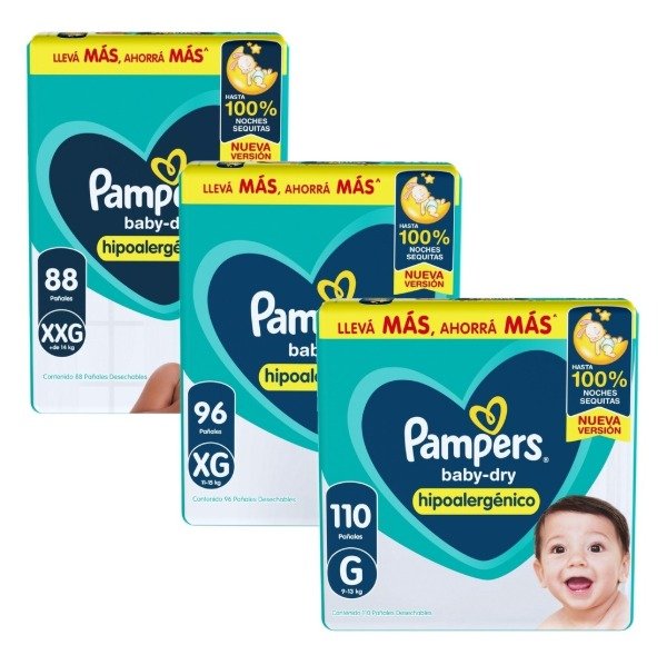 Producto - PAÑALES PAMPERS BABYDRY PAQUETAZO