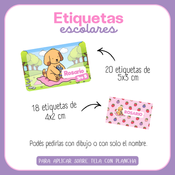 Producto - ETIQUETAS ESCOLARES PARA PLANCHAR
