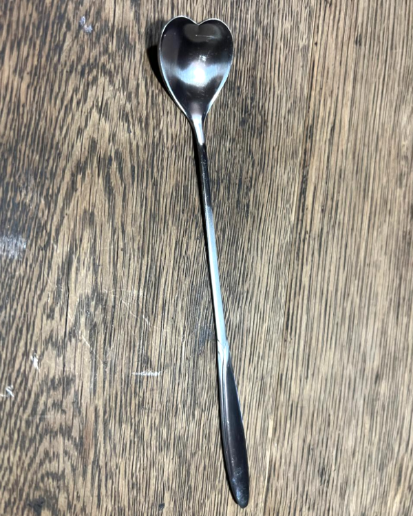 Producto - Cuchara corazón plateada