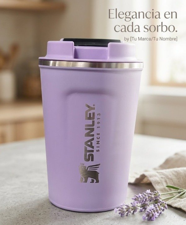 Producto - Vaso Cafetero Acero Inoxidable Stanley de 510 ml con sensor LILA - OFERTA