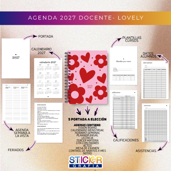 Producto - Agenda 2027 Docente Lovely