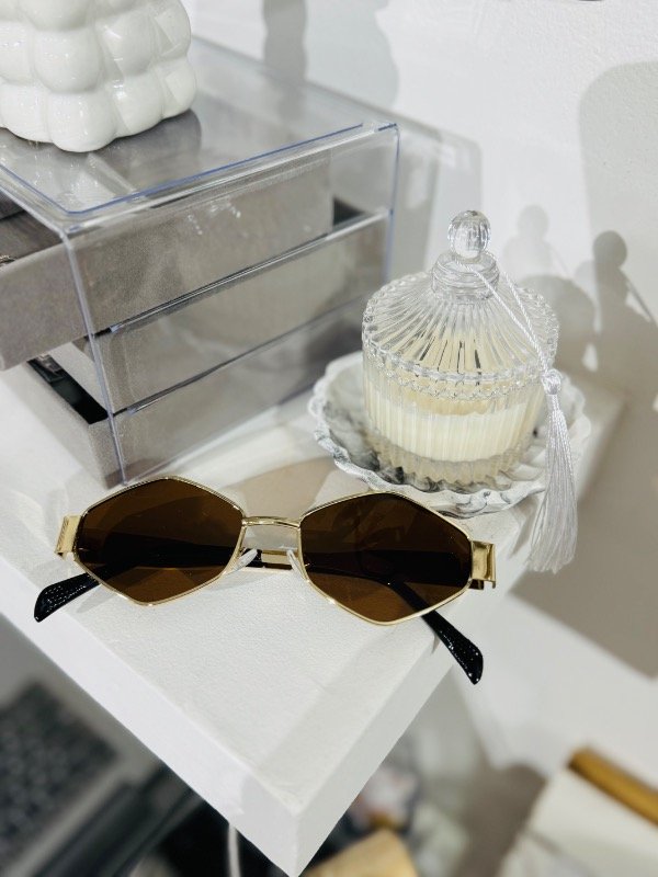 Producto - Gafas ROMBO (Marrón oscuro con dorado)
