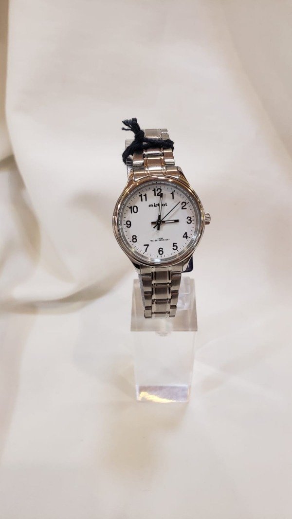 Producto - Reloj mistral plateado analogico