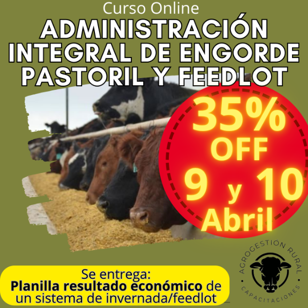 Producto - Curso Online: Administración Integral de Engorde Pastoril y Feedlot