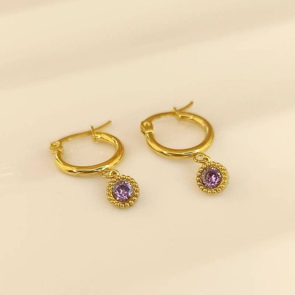 Producto - Aros argollas acero Dorados