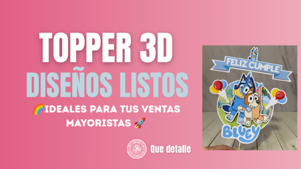 Producto - Topper 3d Personajes.