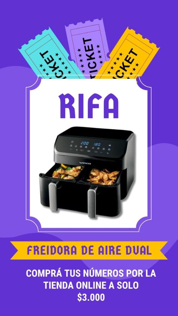 Producto - Freidora de aire dual (Número de rifa)
