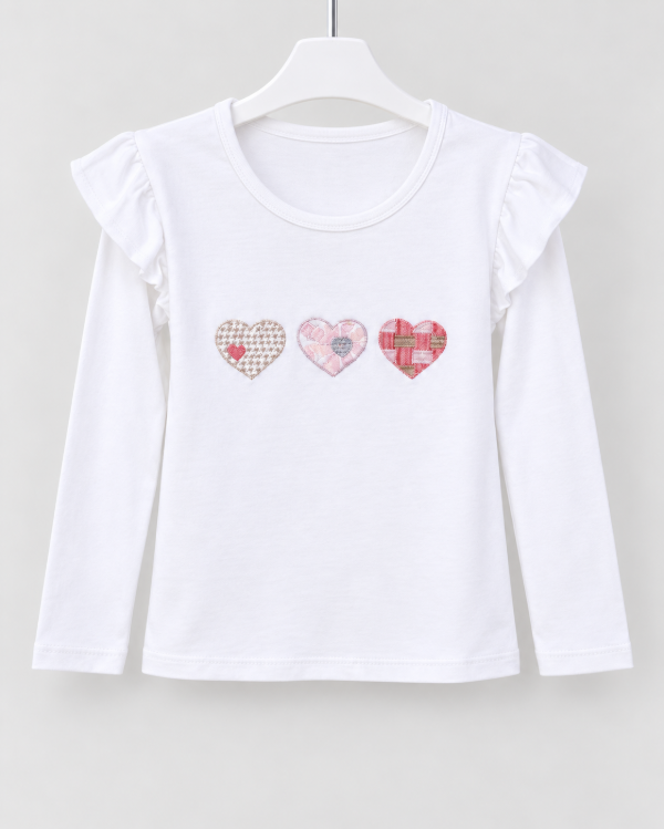 Producto - Remera Blanca Corazones - 0