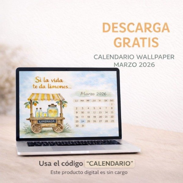 Producto - Calendario/Wallpaper  MARZO 2026 GRATIS