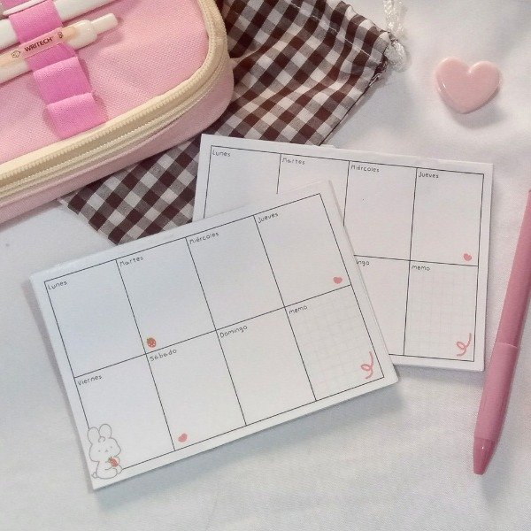 Producto - Pad semanal minimalista Berry