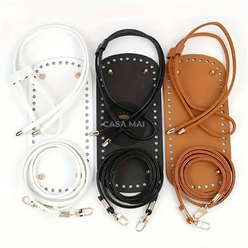 Producto - Set 3 Piezas Fondo y Asa Trenzada para Bolsa Tejida Hecho a Mano