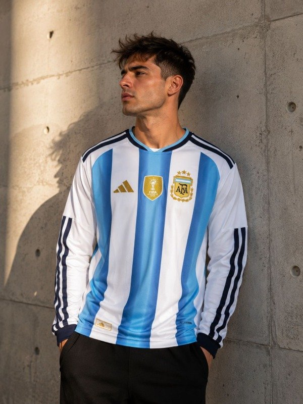 Producto - Camiseta Afa M/Larga CelesteBlanco