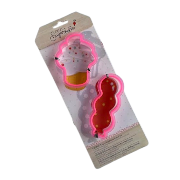 Producto - Cortante cupcake y globo + 4 stencil
