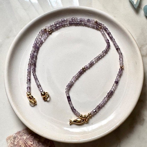 Producto - Collar facetado Amatistas 3mm